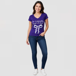 Women’s Graphic V-Neck T-Shirt – Single Pack