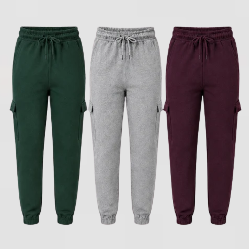 Women’s Cargo Jogger Sweatpants – 3 Pack