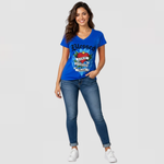 Women’s Graphic V-Neck T-Shirts – 7 Pack