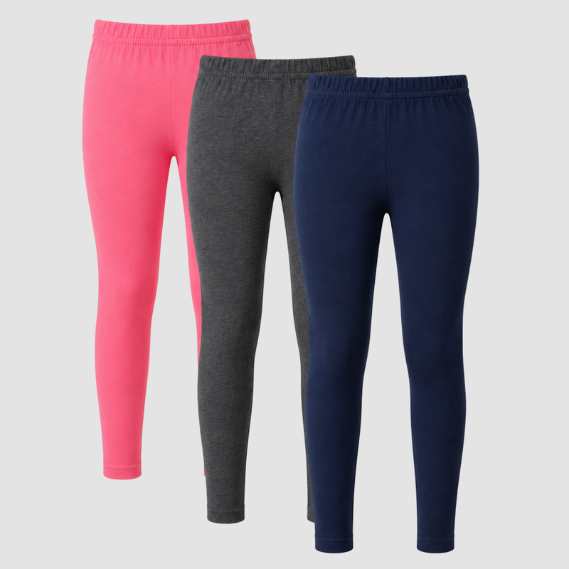 Girls’ Stretch Leggings – 3 Pack