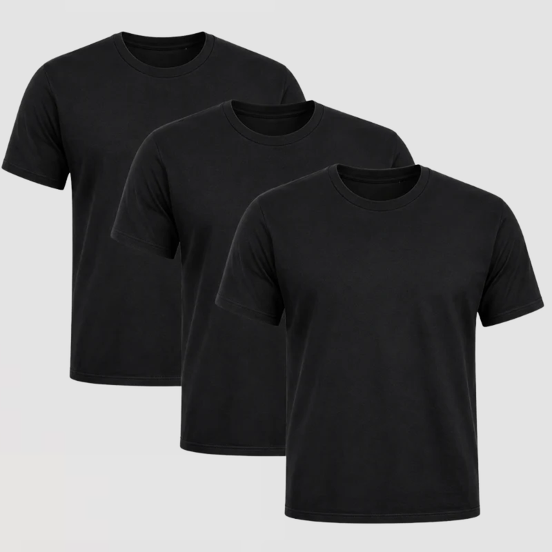 Men’s Cotton Crew Neck T-Shirts – 3 Pack