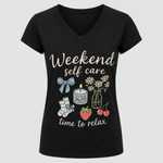Women’s Graphic V-Neck T-Shirt – Single Pack