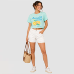 Women’s Graphic Crop Tops – 8 Pack