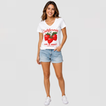 Women’s Graphic V-Neck T-Shirt – Single Pack