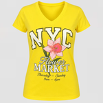 Women’s Graphic V-Neck T-Shirt – Single Pack