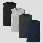 Boys’ Sleeveless Tank Tops – 4 Pack