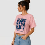 Women’s Graphic Crop Tops – 8 Pack