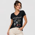Women’s Graphic V-Neck T-Shirt – Single Pack