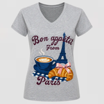 Women’s Graphic V-Neck T-Shirts – 7 Pack