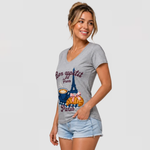 Women’s Graphic V-Neck T-Shirts – 7 Pack