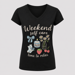 Women’s Graphic V-Neck T-Shirt – Single Pack