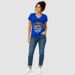 Women’s Graphic V-Neck T-Shirt – Single Pack