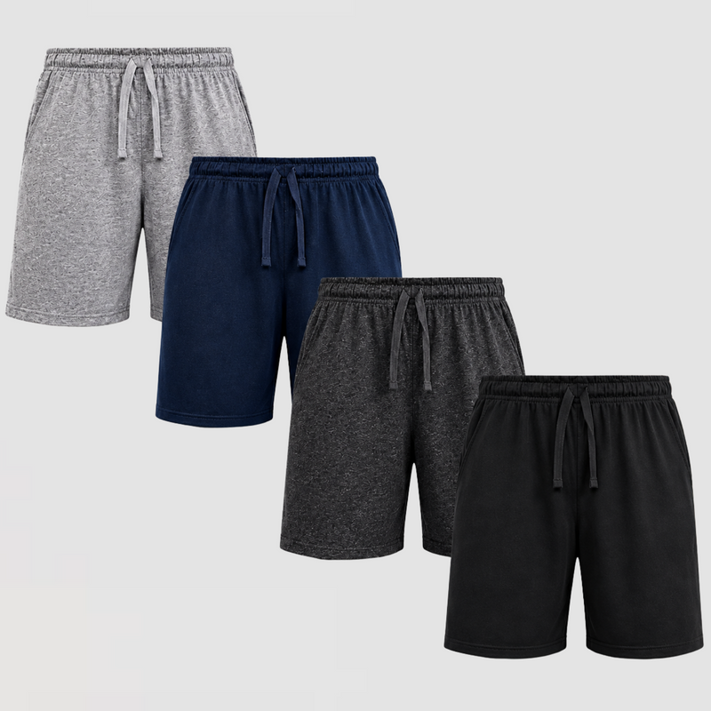 Men’s Fleece Gym Shorts – 4 Pack