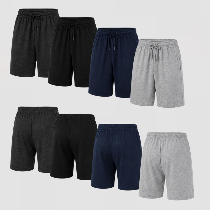 Men’s Jersey Gym Shorts – 4 Pack