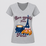 Women’s Graphic V-Neck T-Shirt – Single Pack