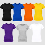 Women’s Round Neck T-Shirts – 7 Pack