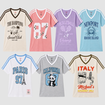 Women’s V-Neck Graphic T-Shirts – 7 Pack