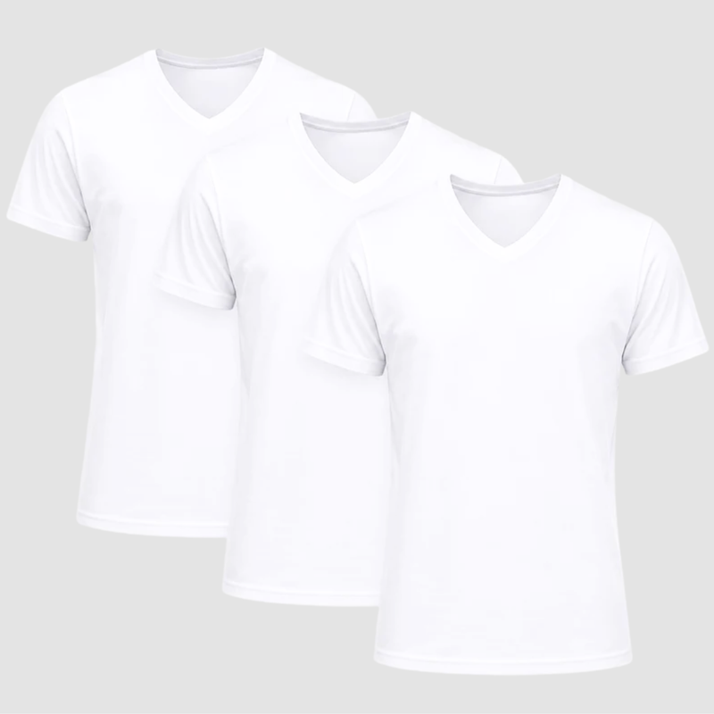 Men’s V-Neck T-Shirts – 3 Pack