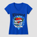 Women’s Graphic V-Neck T-Shirt – Single Pack