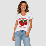 Women’s Graphic V-Neck T-Shirt – Single Pack