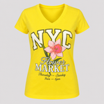 Women’s Graphic V-Neck T-Shirt – Single Pack